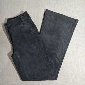 SPIEGEL Suede Leather Bootcut Pants Gray 2